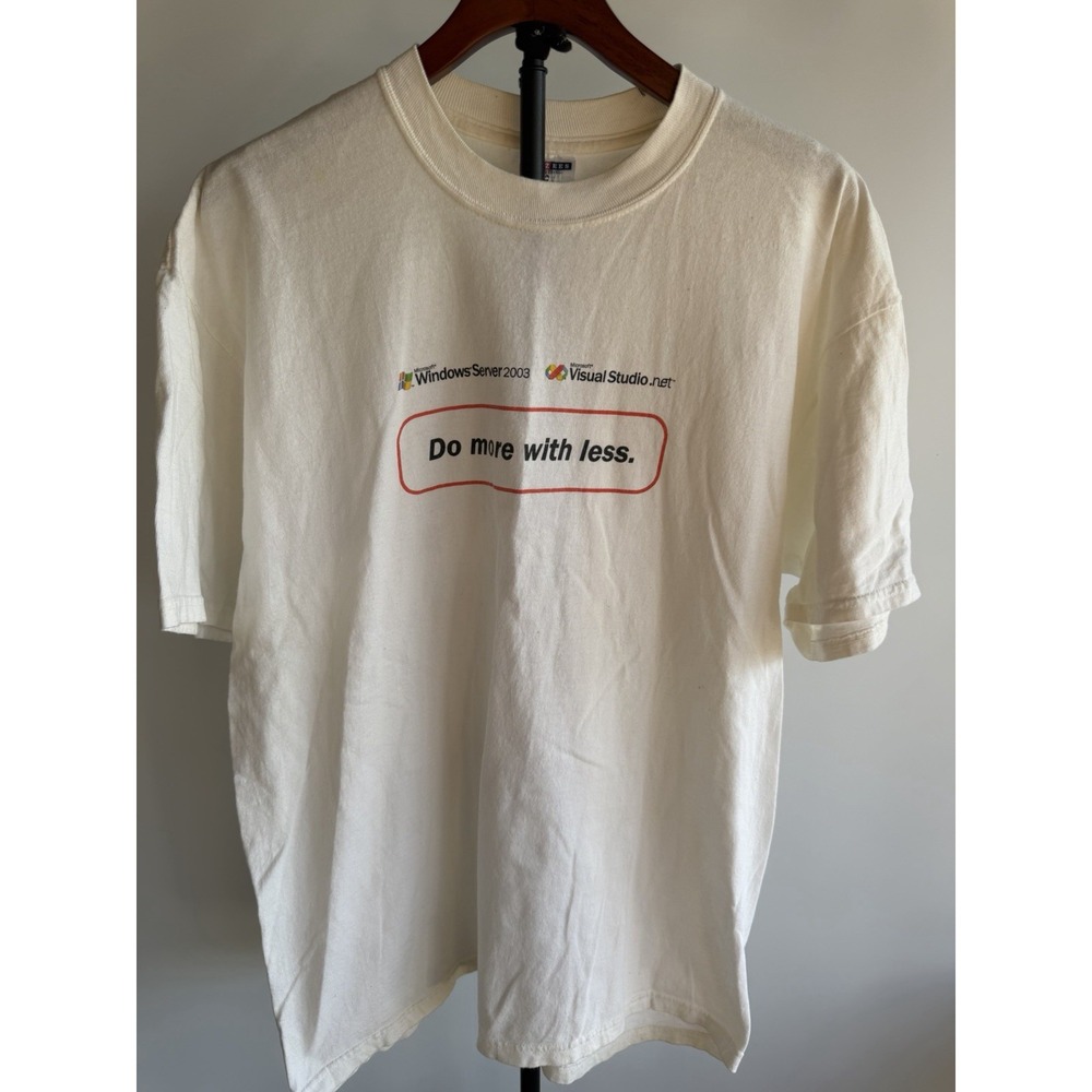 Vintage Software Microsoft Shirt Mens XL Windows Server 2003 Visual Studio Y2K